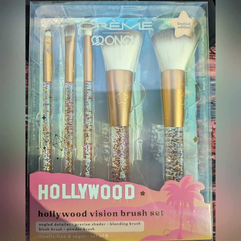 Creme Hollywood Vision Brush Set - Gold and White